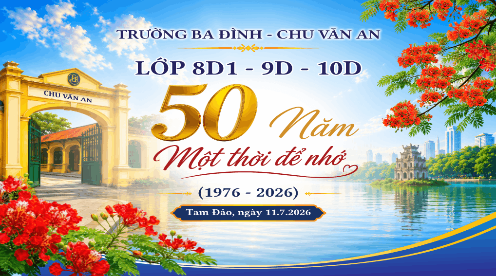 backdrop/banner họp lớp kỷ niệm 50 năm... cdr