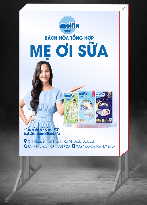 Biển cửa hàng bách hóa tổng hợp “Mẹ Ơi Sữa”