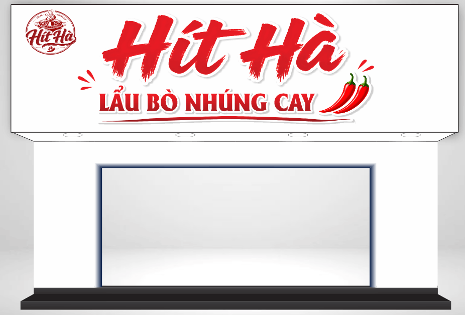 Biển QC “Hít Hà – Lẩu bò nhúng cay”