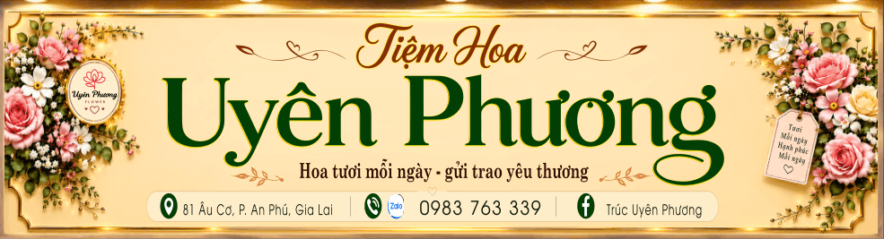 Biển QC tiệm hoa Uyên Phương file corel x7