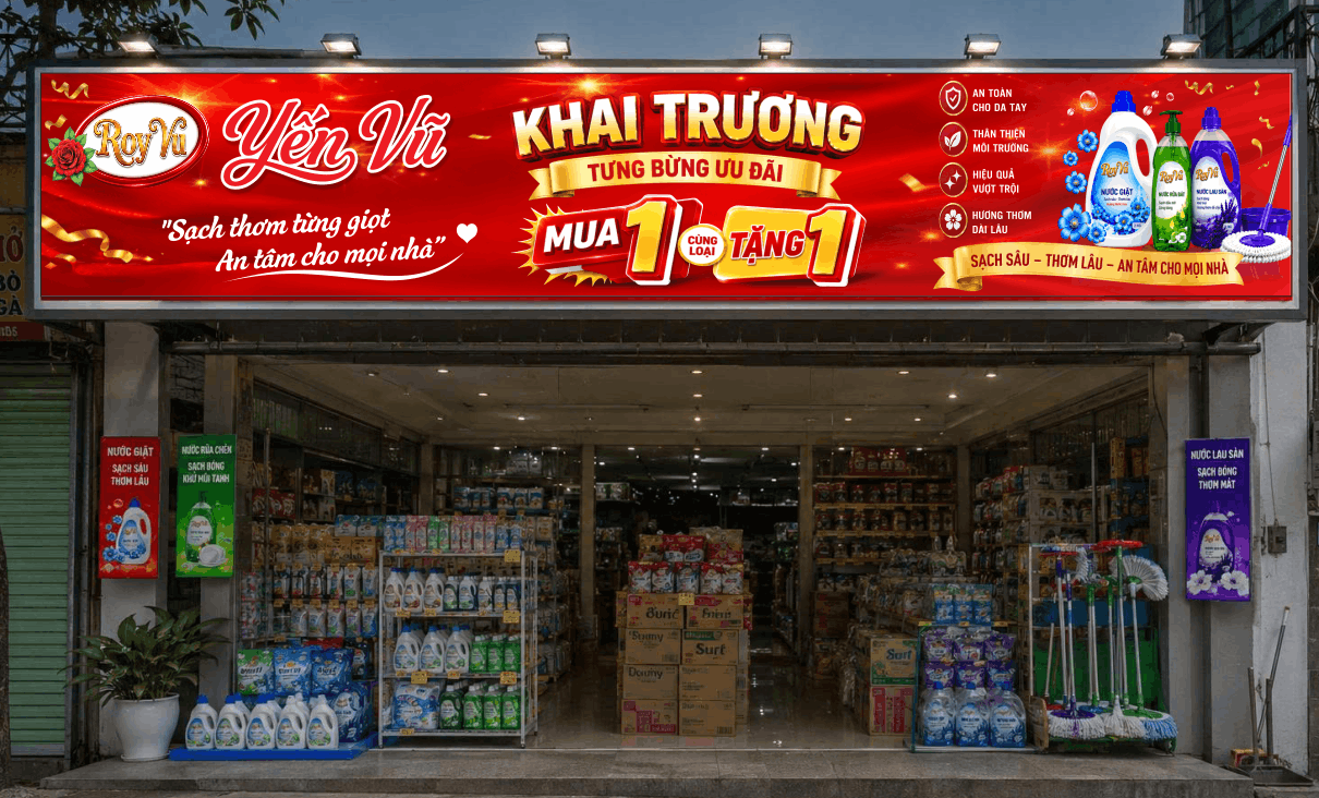 Cửa hàng phân phối sản phẩm tẩy rửa Yến Vũ