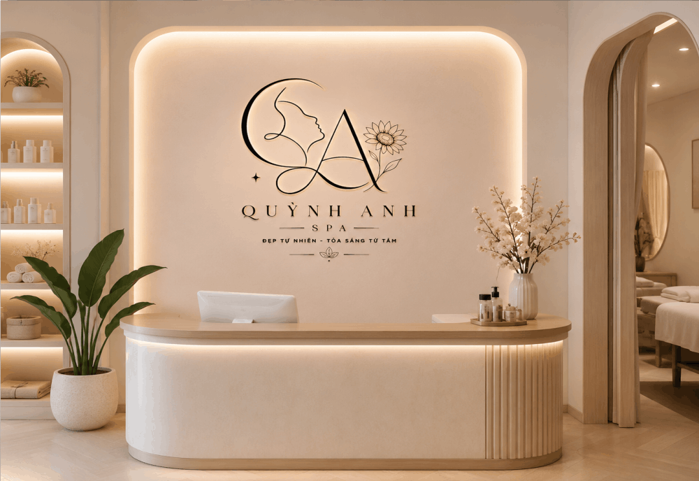 Logo cho spa “Quỳnh Anh Spa” file corel x7