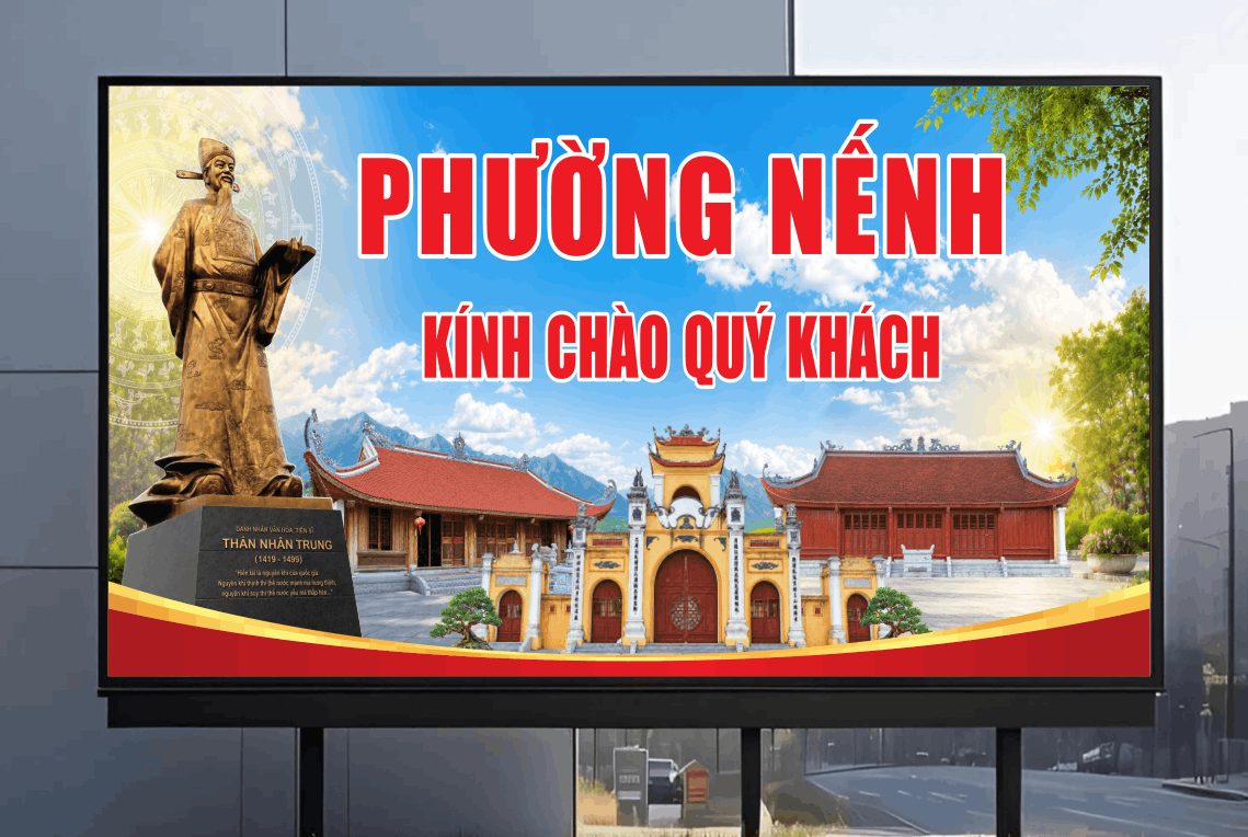 Pano “Phường Nếnh kính chào quý khách” file cdr