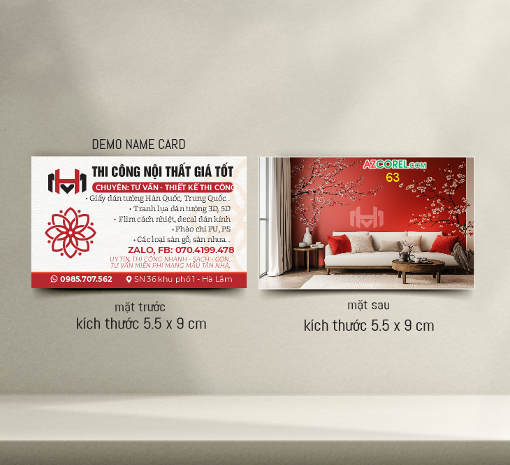 Name Card Thi công nội thất giá tốt #2