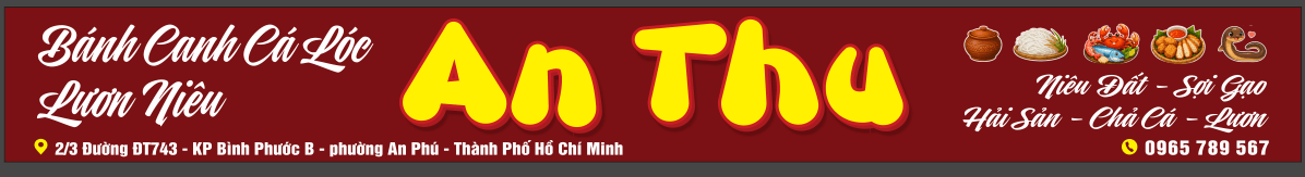 Biển QC Bánh canh chả cá An Thu file corel
