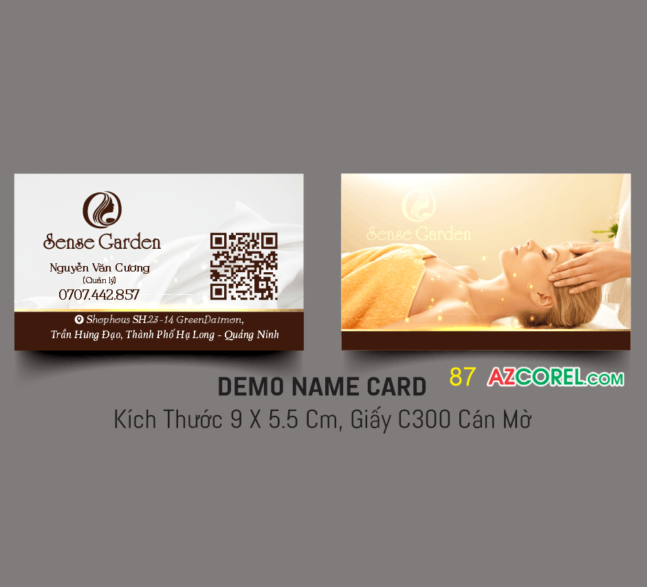 Name card visit Sense Garden file corel