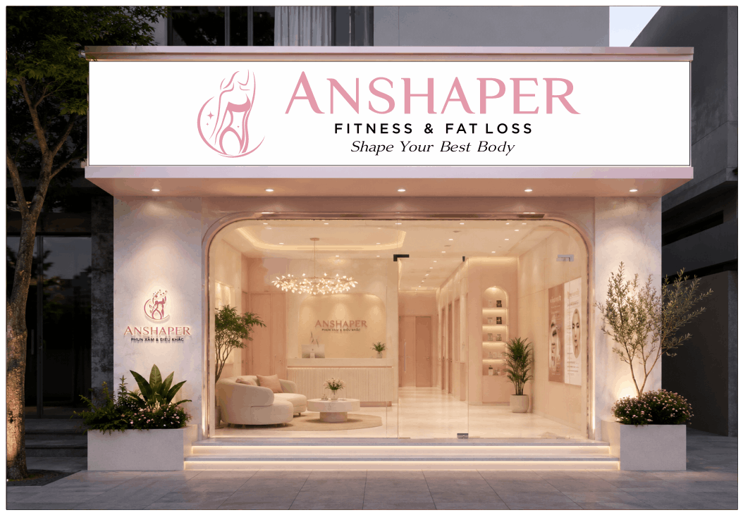 Biển QC trung tâm thể hình và giảm mỡ ANSHAPER