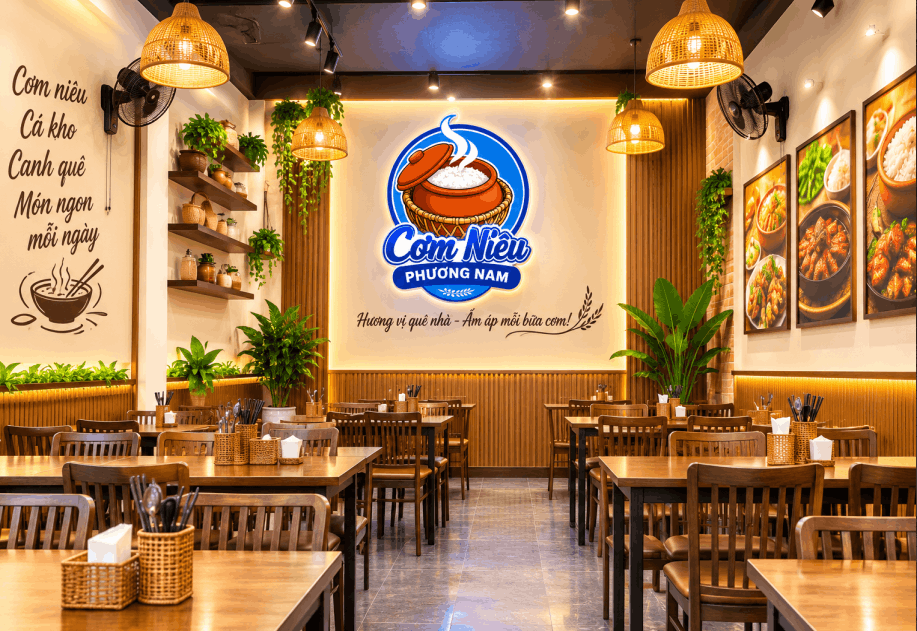 Logo nhà hàng “Cơm Niêu Phương Nam”