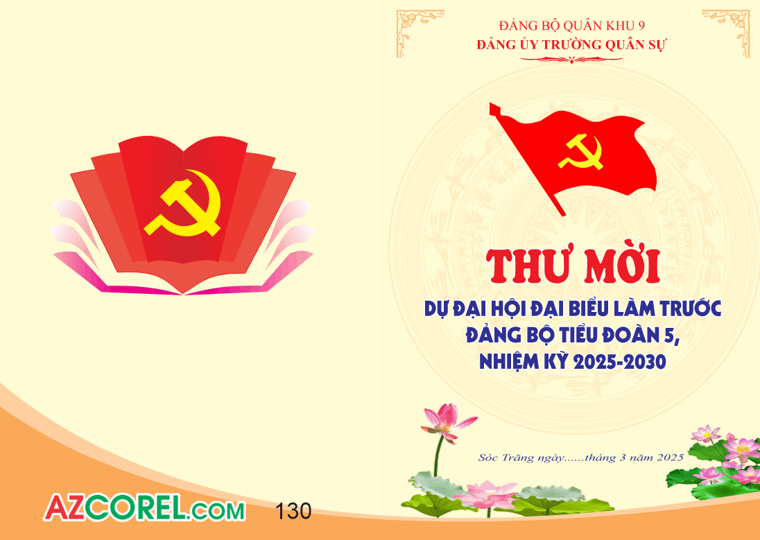 Thư mời dự Đại hội đại biểu Đảng bộ file cdr