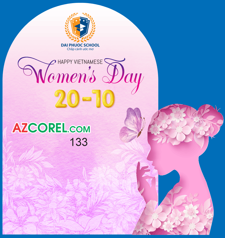 Happy Vietnamese Women's Day 20-10 file corel
