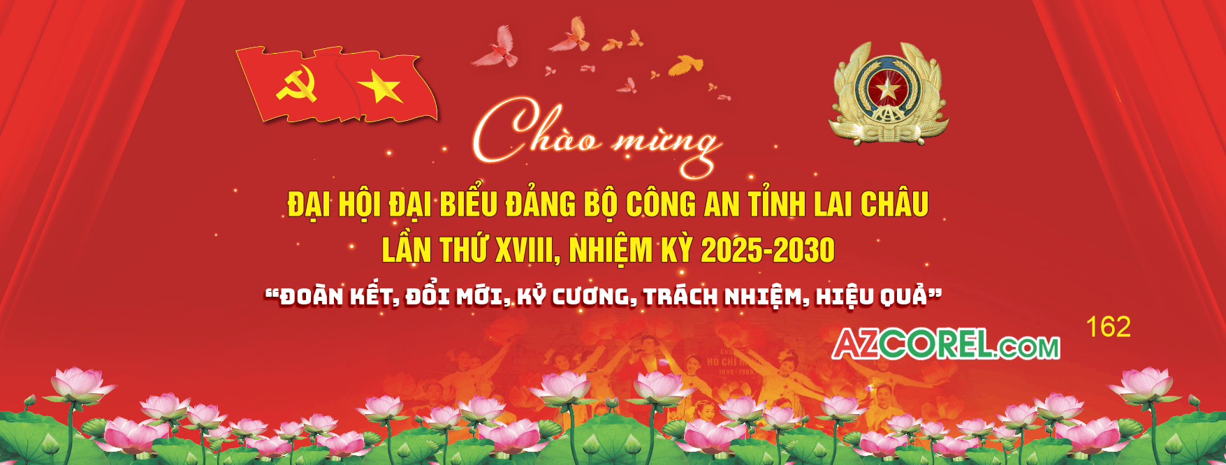 Chào mừng Đại hội đại biểu Đảng bộ Công An