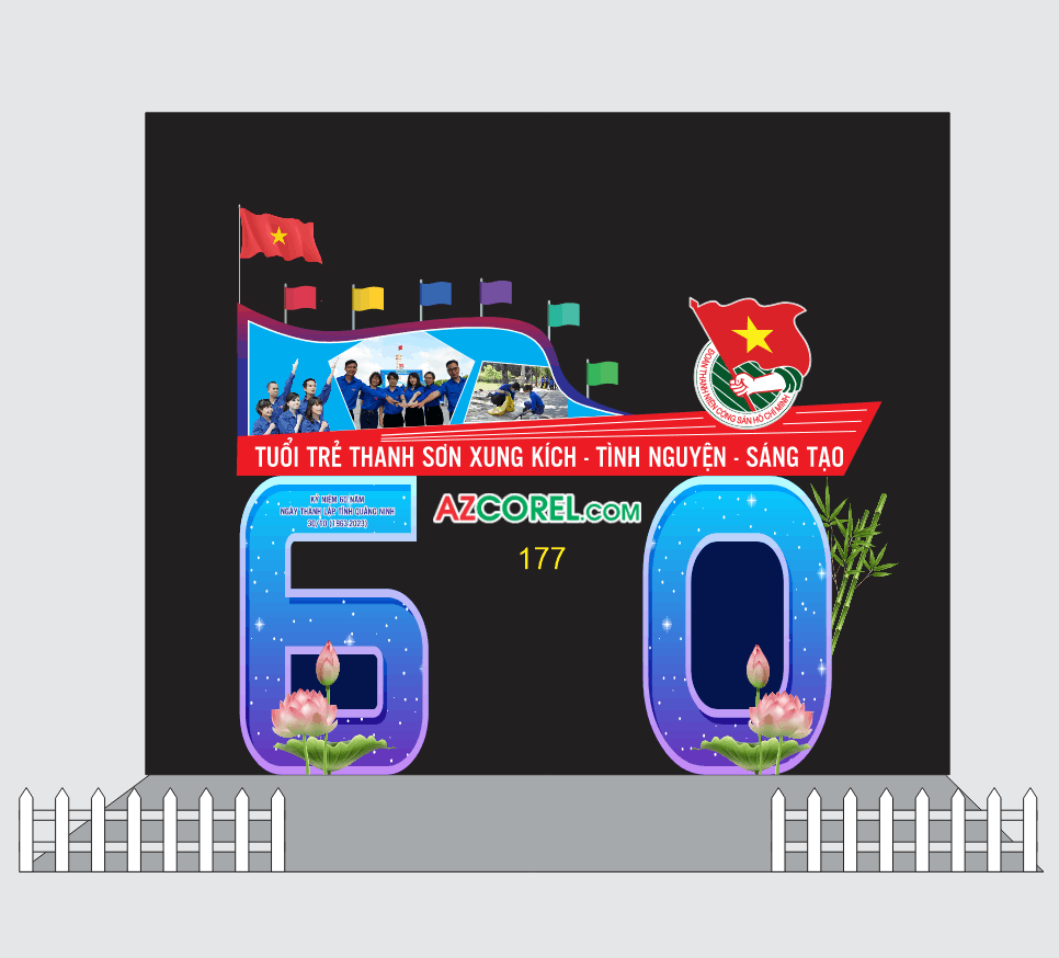 Cổng trại kỷ niệm 60 năm thành lập tỉnh