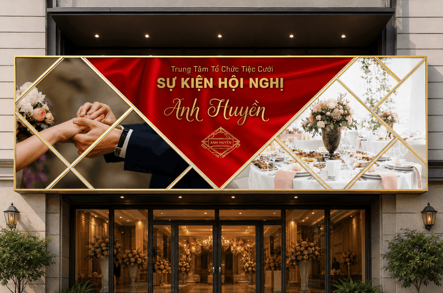 Mẫu thiết kế trung tâm tổ chức sự kiện tiệc cưới