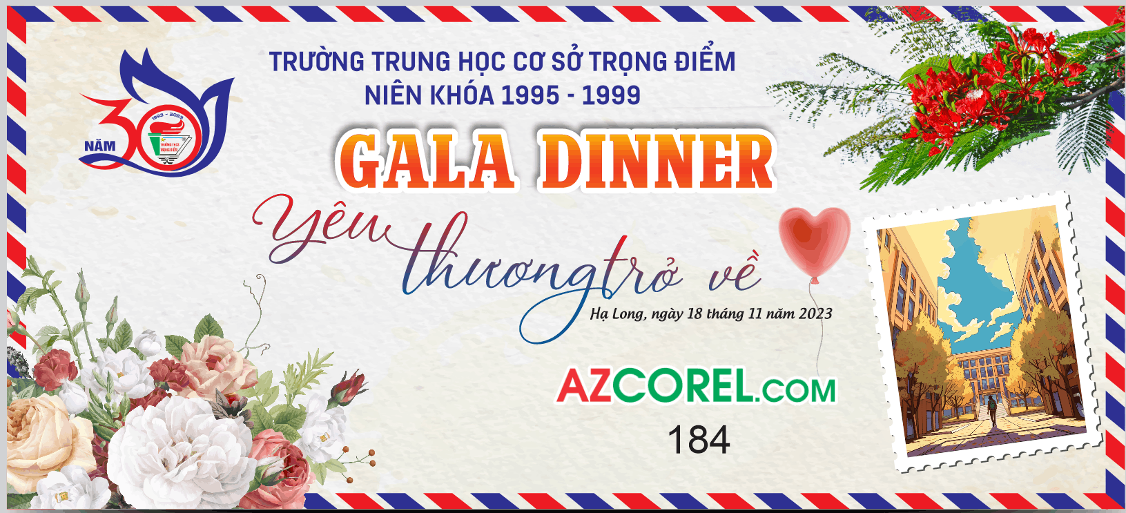 Backdrop Gala dinner Yêu thương trở về 30 năm thành lập