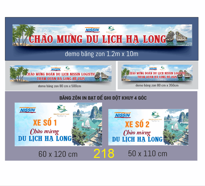 Banner chào mừng du lịch Hạ Long file corel x7