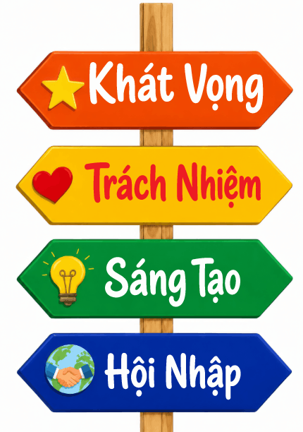bảng thông tin trong sân trường mầm non