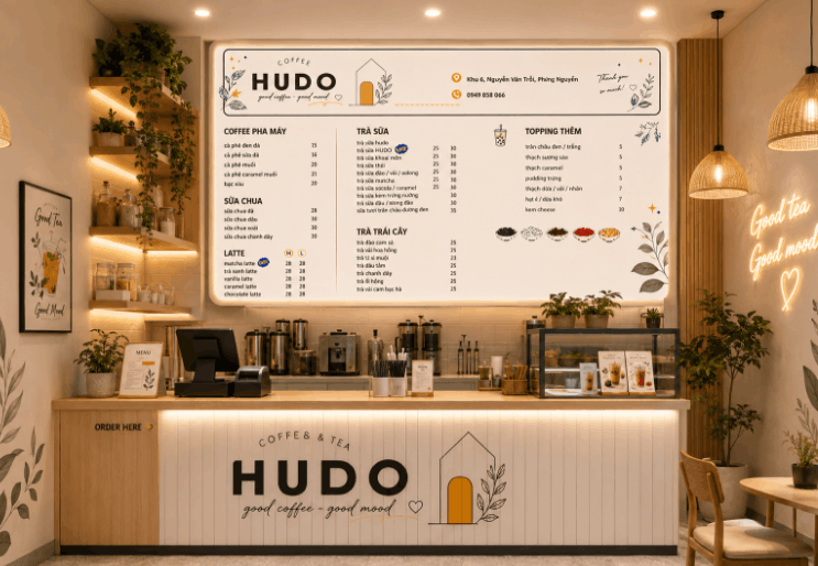 Menu coffee Hudo good coffee - good mood