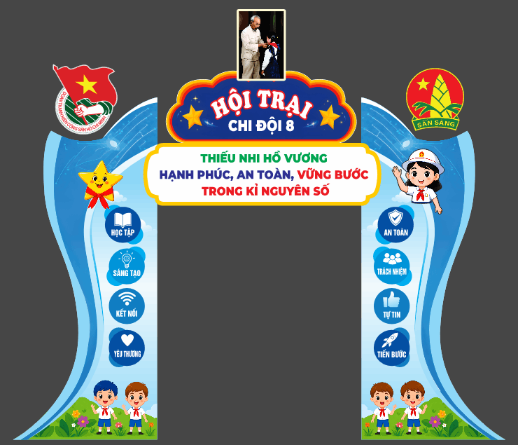 cổng trại Đội Thiếu niên Tiền phong Hồ Chí Minh