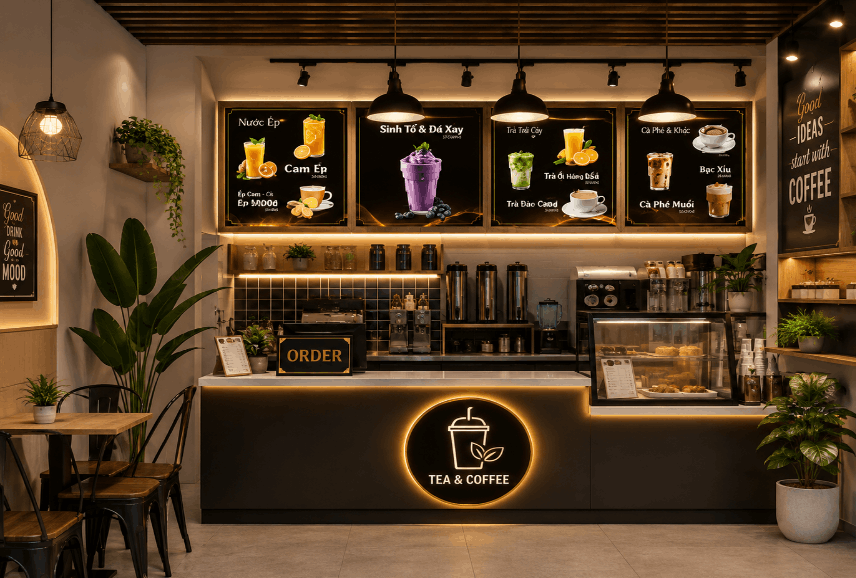 Ảnh treo tường menu các đồ uống file corel