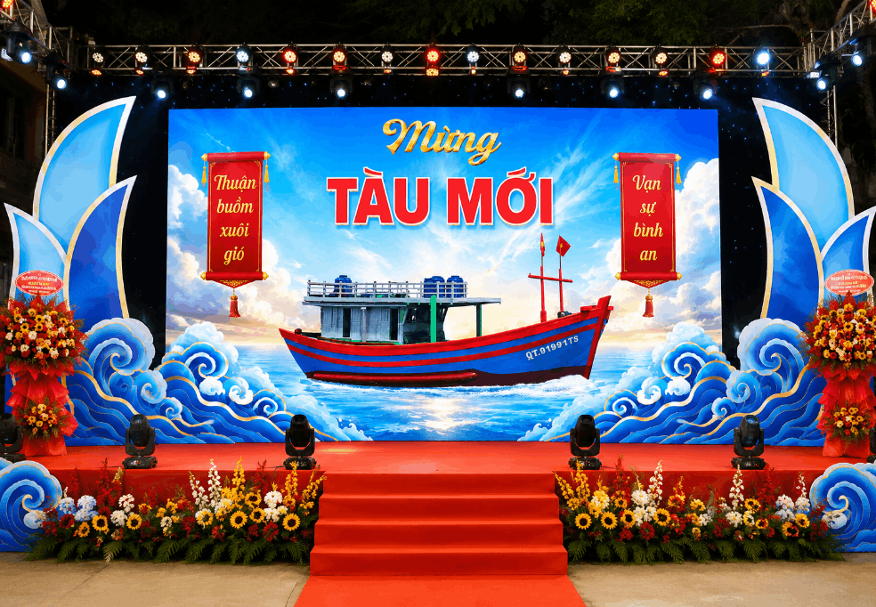 Market Lễ hạ thủy - mừng tàu mới file cdr