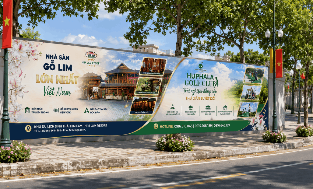 Banner giới thiệu khu du lịch nghỉ dưỡng và sân golf