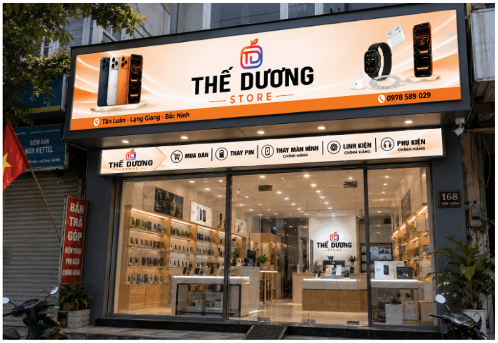 Biển QC Thế Dương Store Bắc Ninh file corel