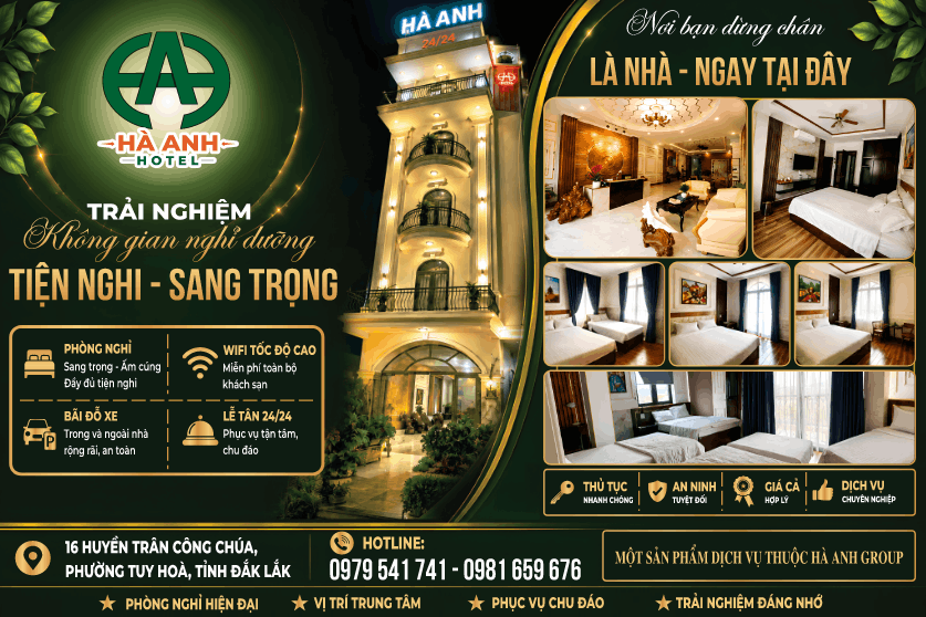 Banner quảng cáo Hà Anh Hotel trải nghiệm