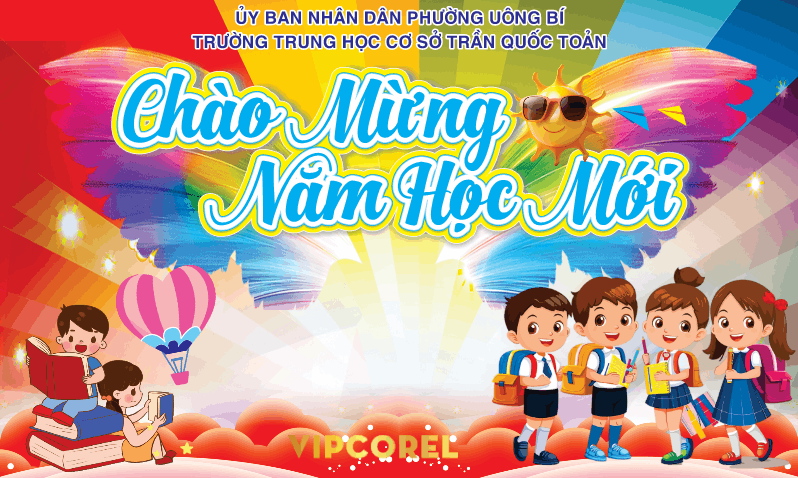 Market Chào mừng năm học mới 2026 file cdr