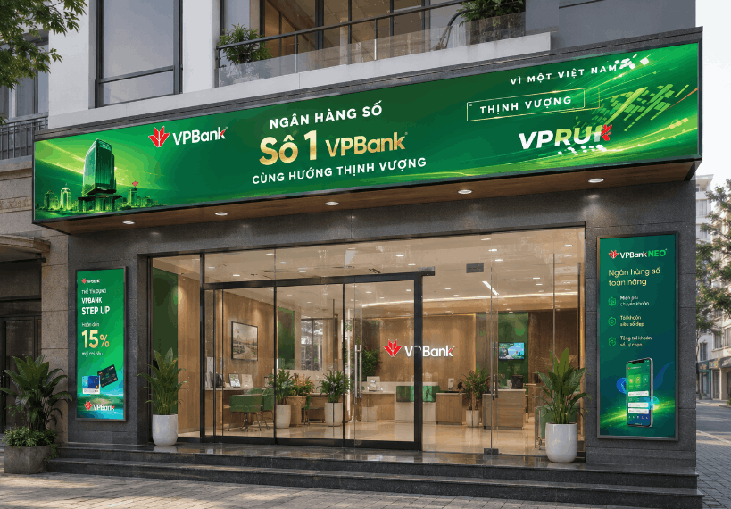 Biển quảng cáo ngân hàng VPBank file corel