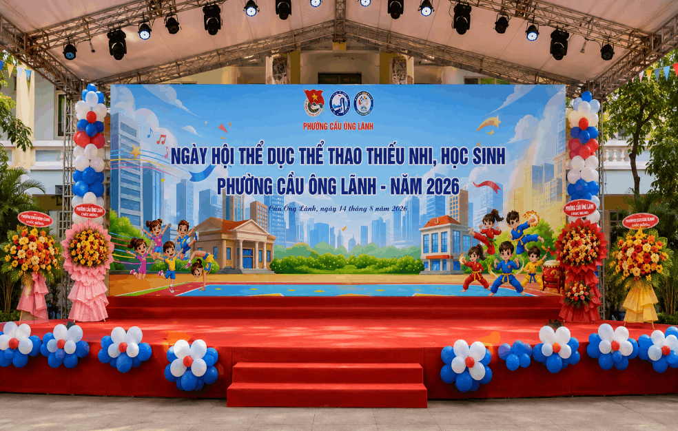 Market ngày hội thể dục thể thao thiếu nhi...