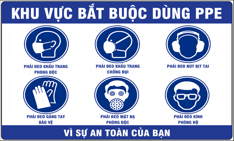 Bảng Khu vực bắt buộc dùng PPE file corel