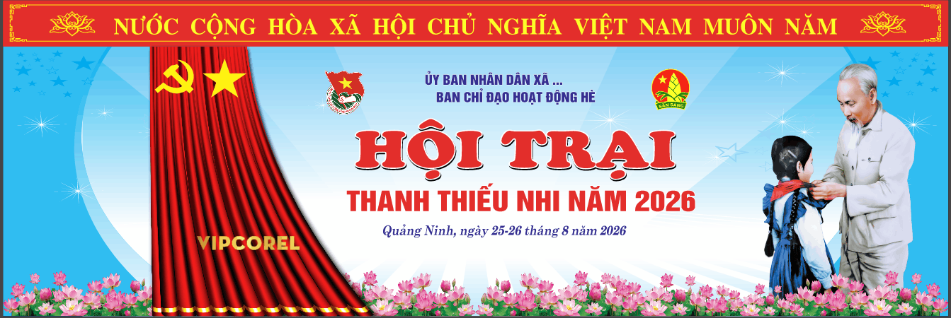 Market Hội trại Thanh thiếu nhi năm 2026 file corel