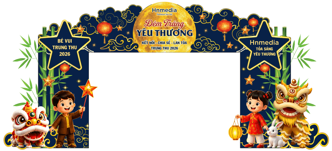 Cổng trung thu đêm trăng yêu thương file cdr