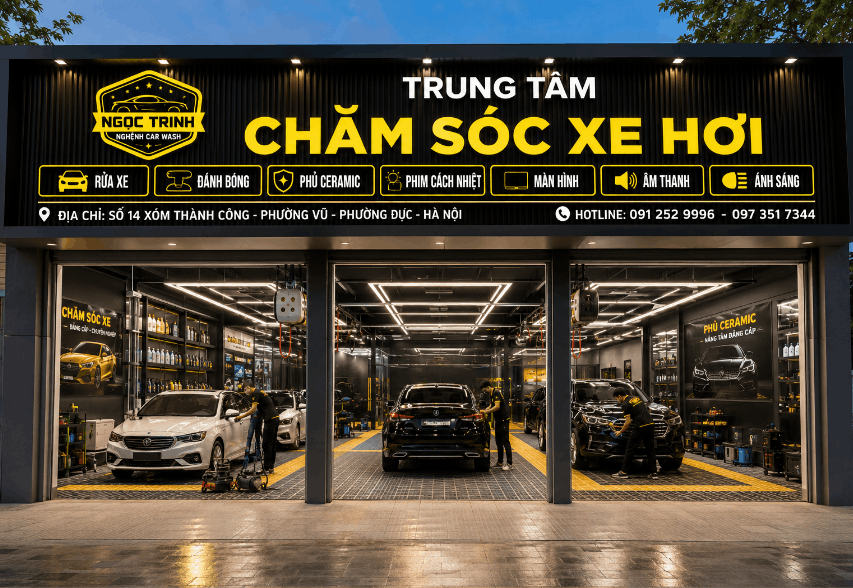 Biển QC Trung tâm chăm sóc xe hơi Ngọc Trinh