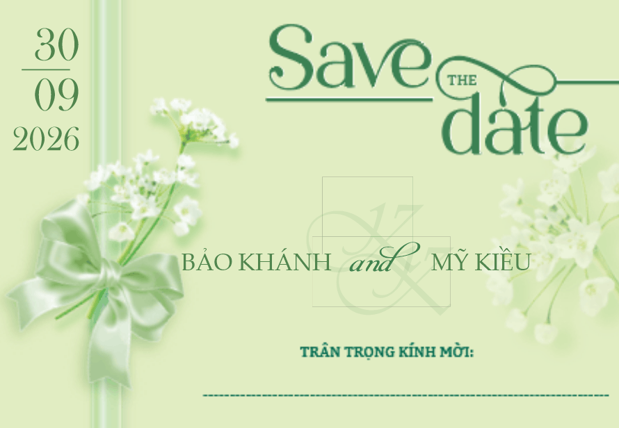 Thiệp mời Lễ thành hôn Bảo Khánh & Mỹ Kiều