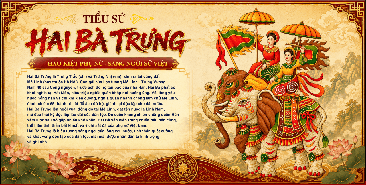 Tiểu sử Hai Bà Trưng file corel