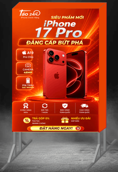 Biển vẫy QC Siêu phẩm mới Iphone 17 pro