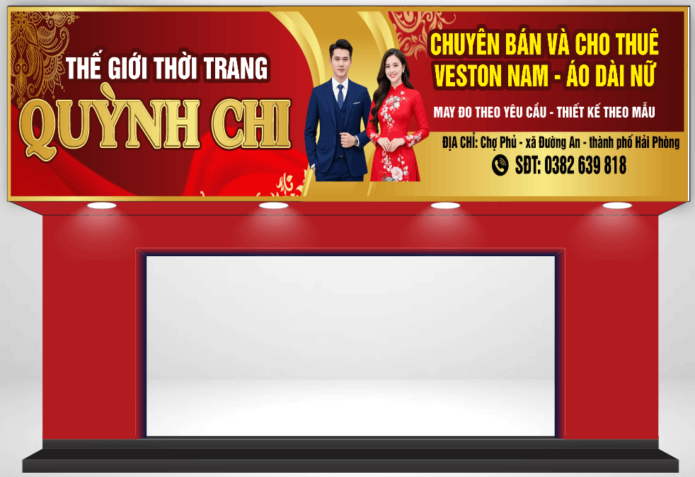 Biển quảng cáo Thế giới thời trang Quỳnh Chi
