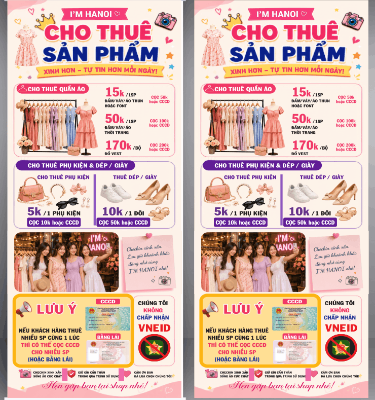 Standee cho thuê sản phẩm quần áo file cdr