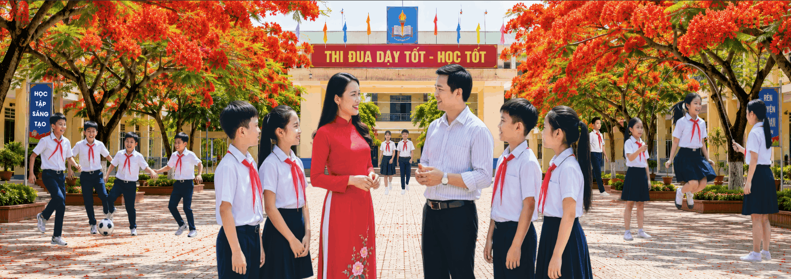 Background nền trang trí sân khấu ngày khai giảng