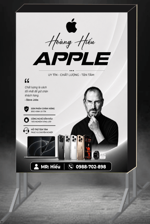 Biển vẫy quảng cáo iphone Apple Hoàng Hiếu