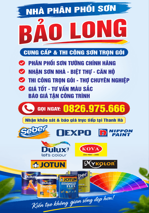 Biển vẫy QC Nhà phân phối sơn Bảo Long file cdr
