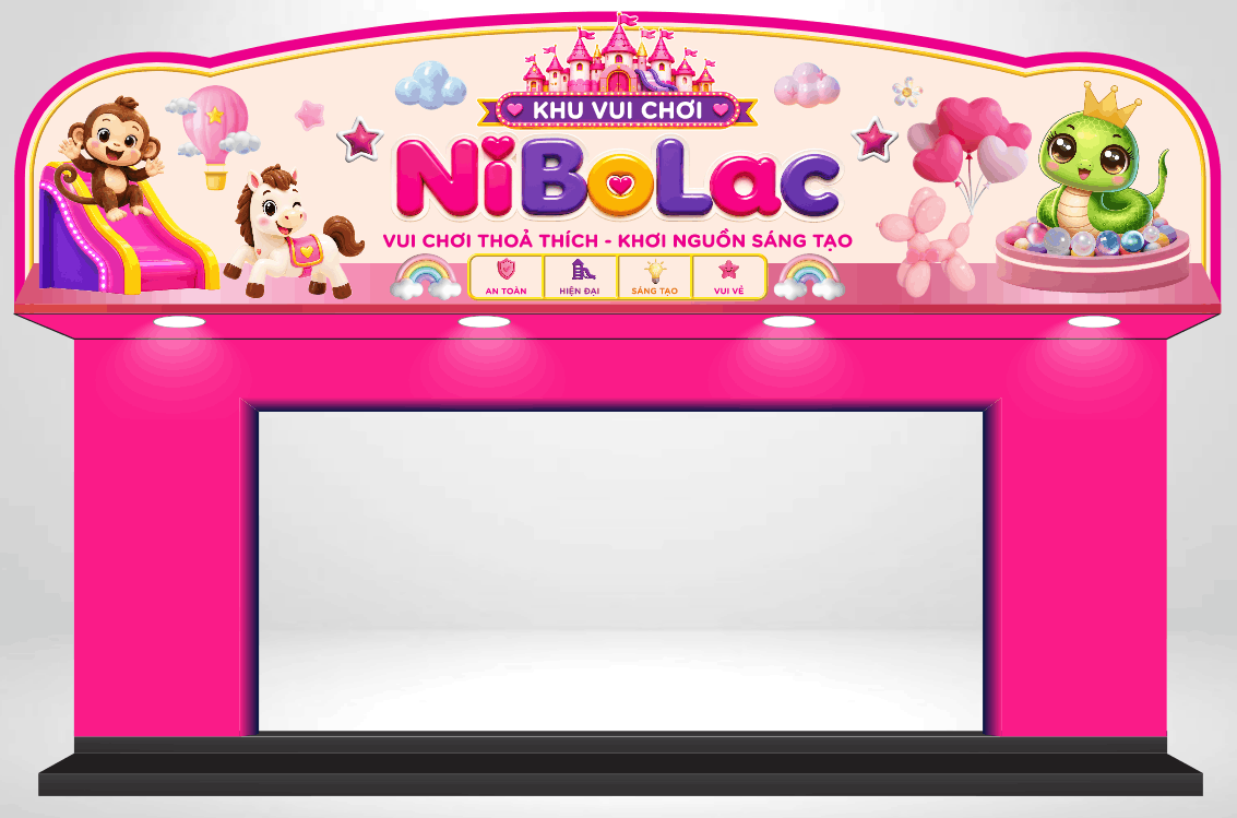 Biển quảng cáo khu vui chơi trẻ em NiboLac