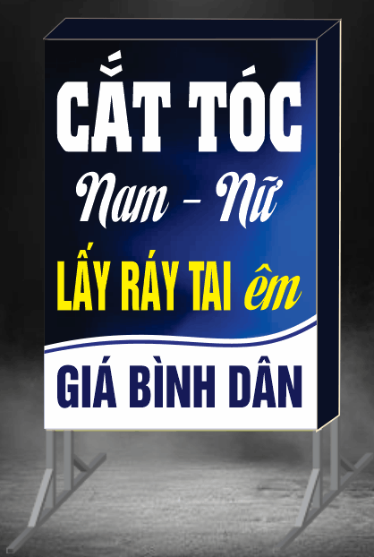 Biển vẫy quảng cáo Cắt tóc nam nữ file cdr