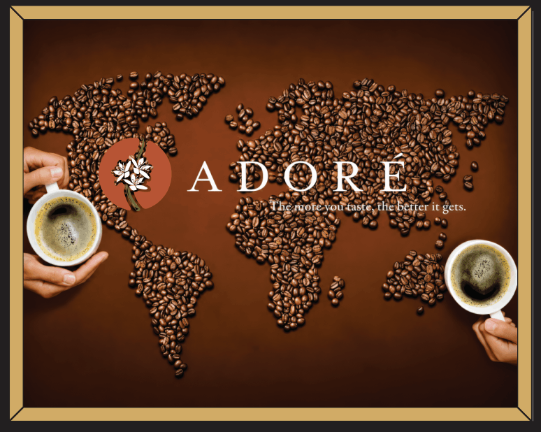 Tranh quán cafe adoré the more you taste