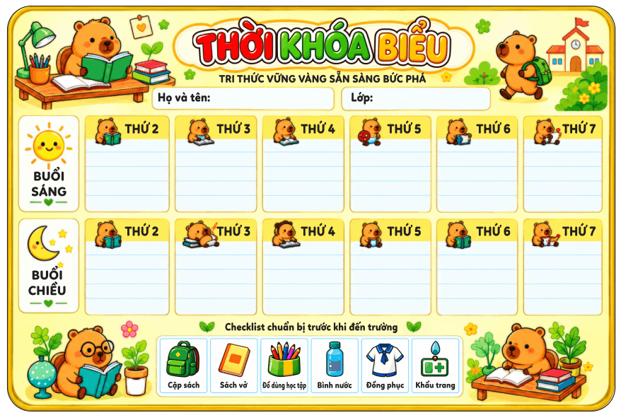 Market Thời khóa biểu mẫu thiết kế #2