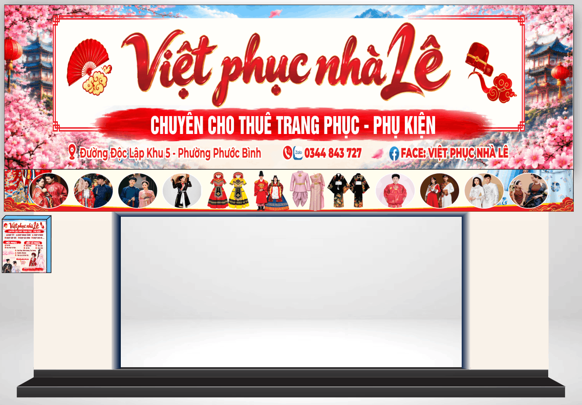 Biển bảng quảng cáo Việt phục nhà lê file corel