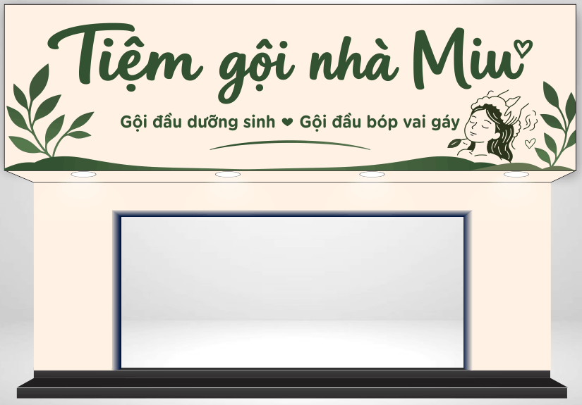 Bảng biển quảng cáo Tiệm gội nhà Miu