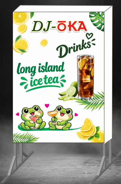 Biển vẫy quảng cáo Drinks Long Island ice tea