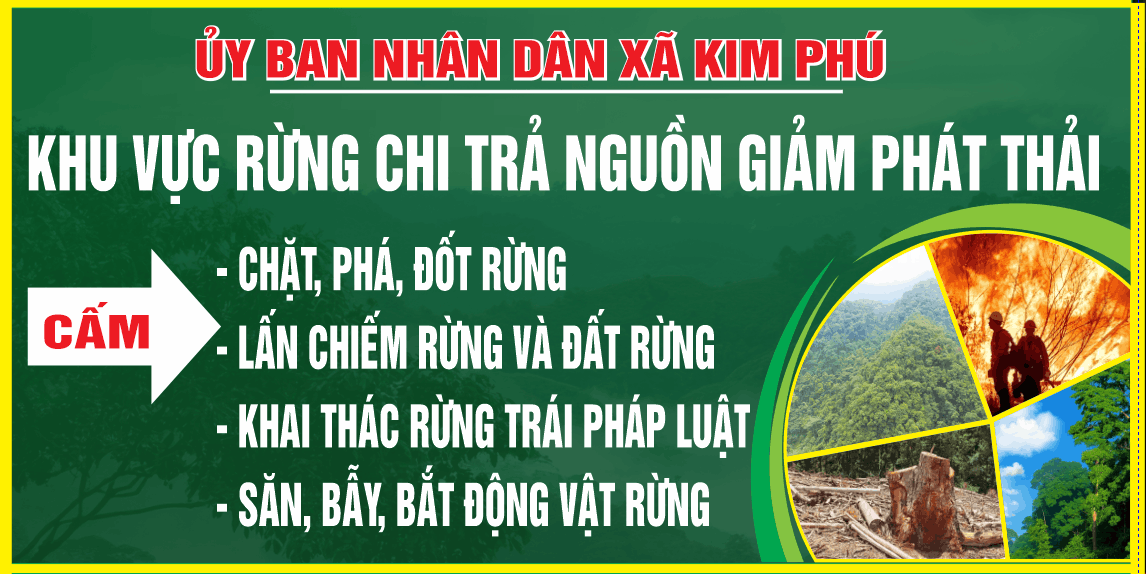 Bảng Khu vực rừng chi trả nguồn giảm phát thải